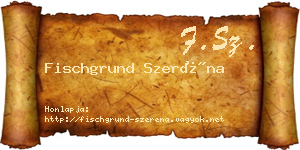 Fischgrund Szeréna névjegykártya